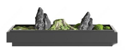 现代石头造景3D模型下载